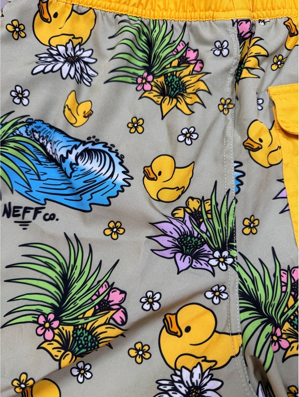 Neff Duck Print Swim Trunks - Picture 9 of 9